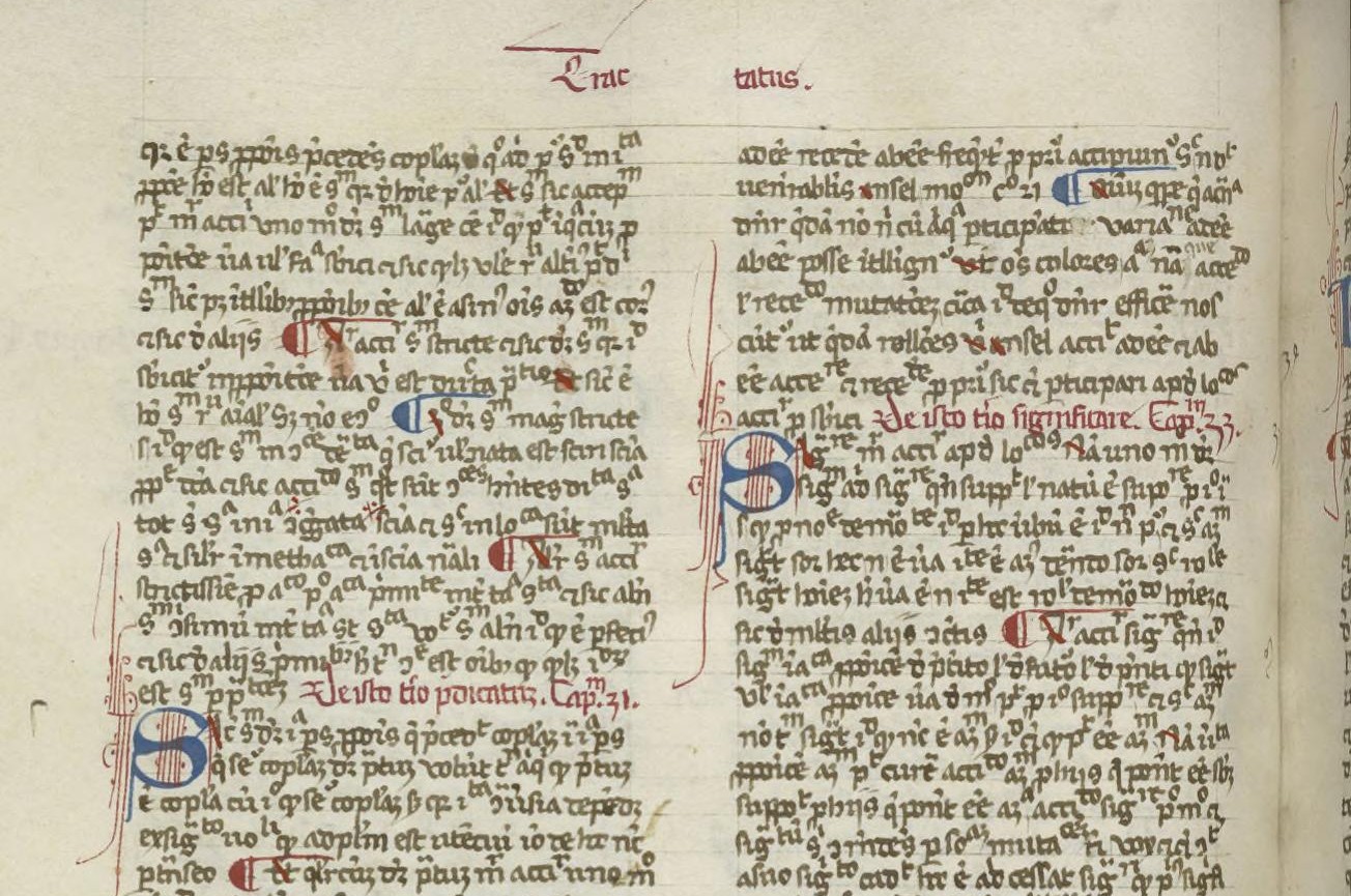 Manuscript folio with rubrication